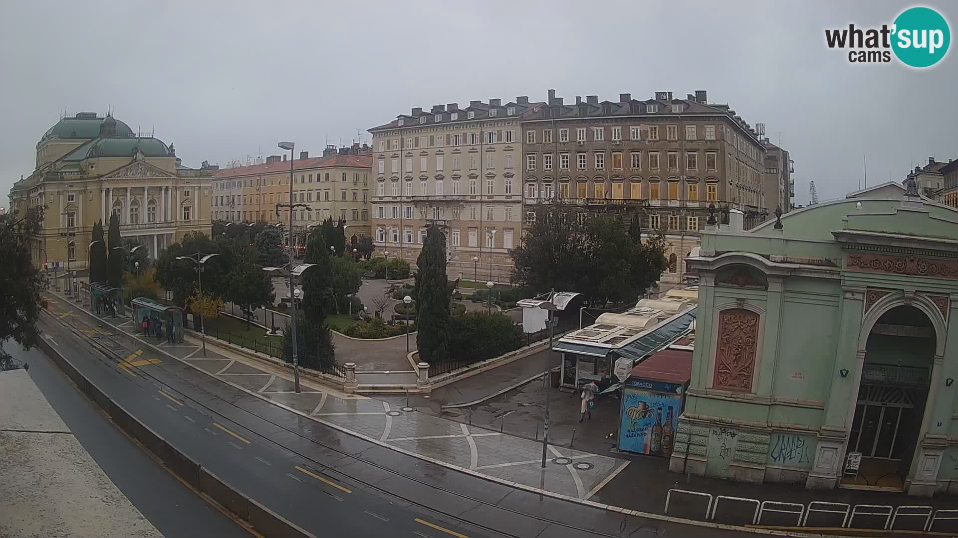 Webcam Rijeka – Parque i Teatro Nacional Croato Ivan pl. Zajc