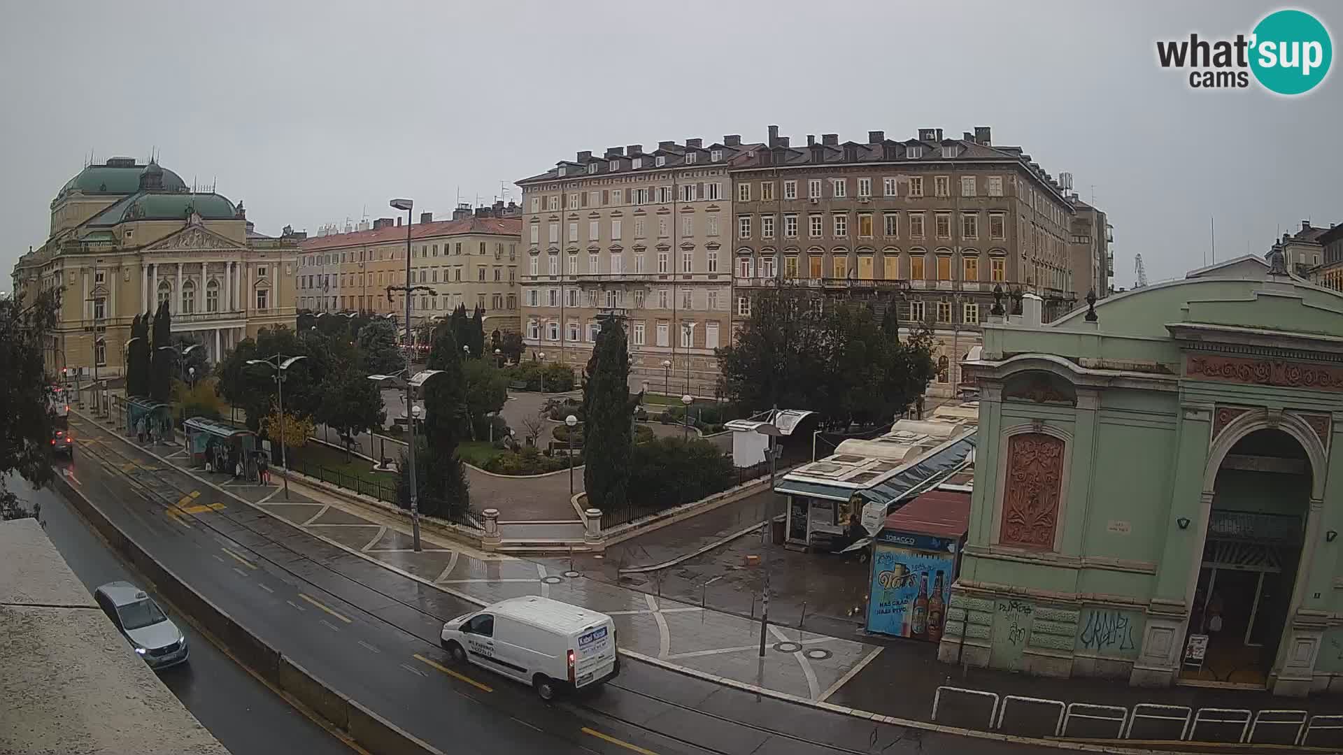 Webcam Rijeka – Park and  Croatian National Theatre Ivan pl. Zajc