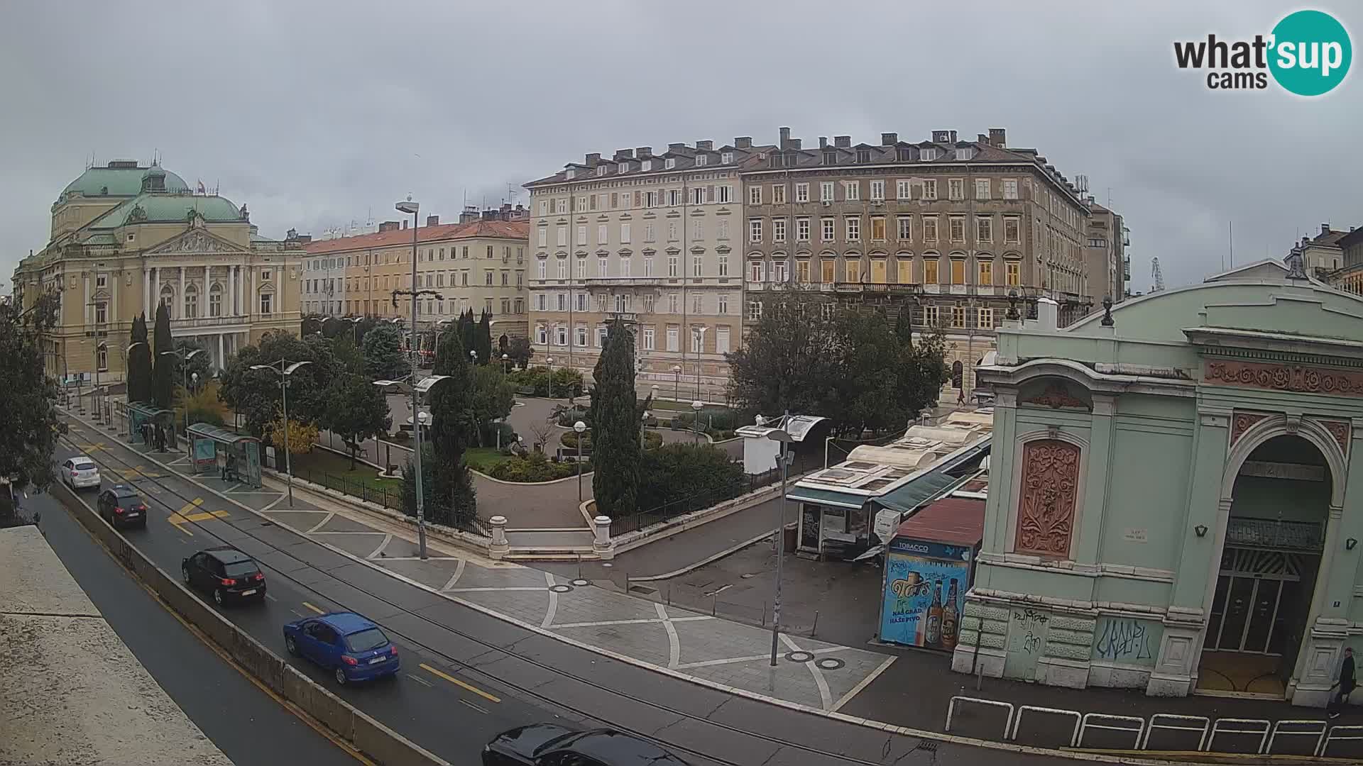 Webcam Rijeka – Parque i Teatro Nacional Croato Ivan pl. Zajc