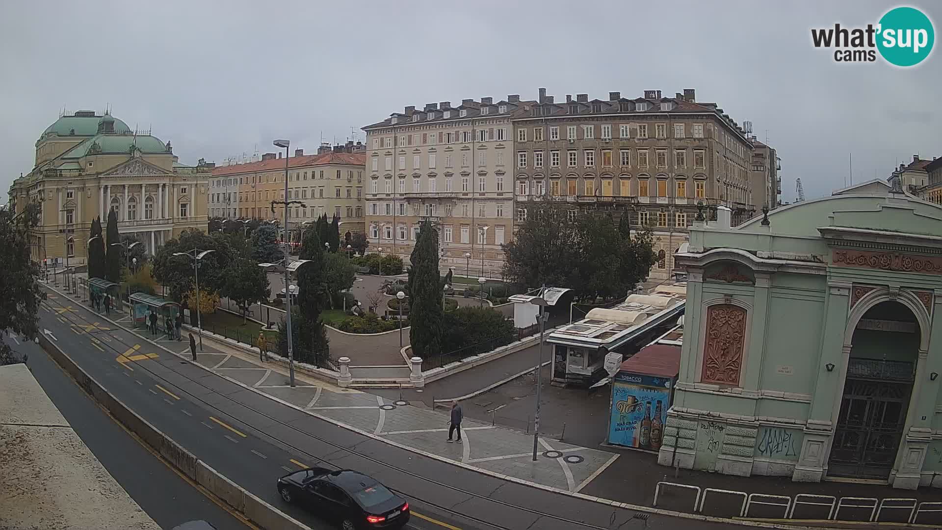 Webcam Fiume – Parco e Teatro nazionale Croato Ivan pl. Zajc