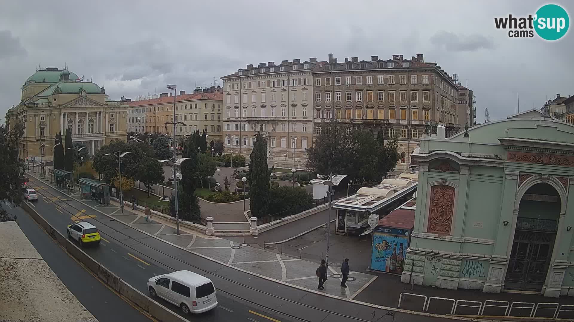 Webcam Rijeka – Parque i Teatro Nacional Croato Ivan pl. Zajc