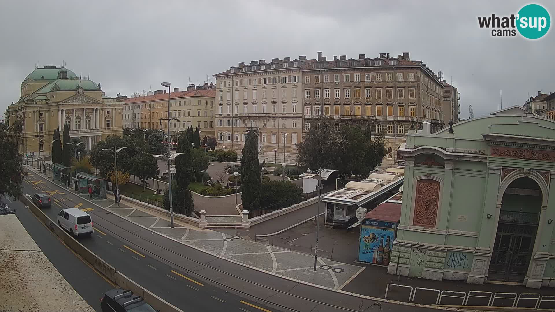 Webcam Fiume – Parco e Teatro nazionale Croato Ivan pl. Zajc