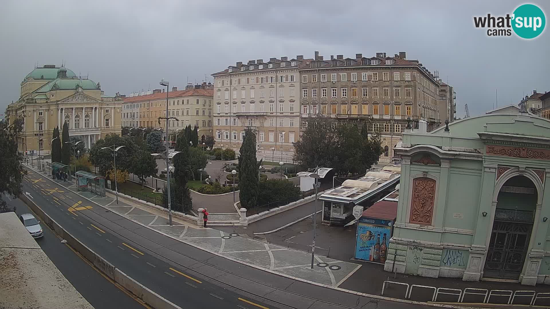 Webcam Fiume – Parco e Teatro nazionale Croato Ivan pl. Zajc