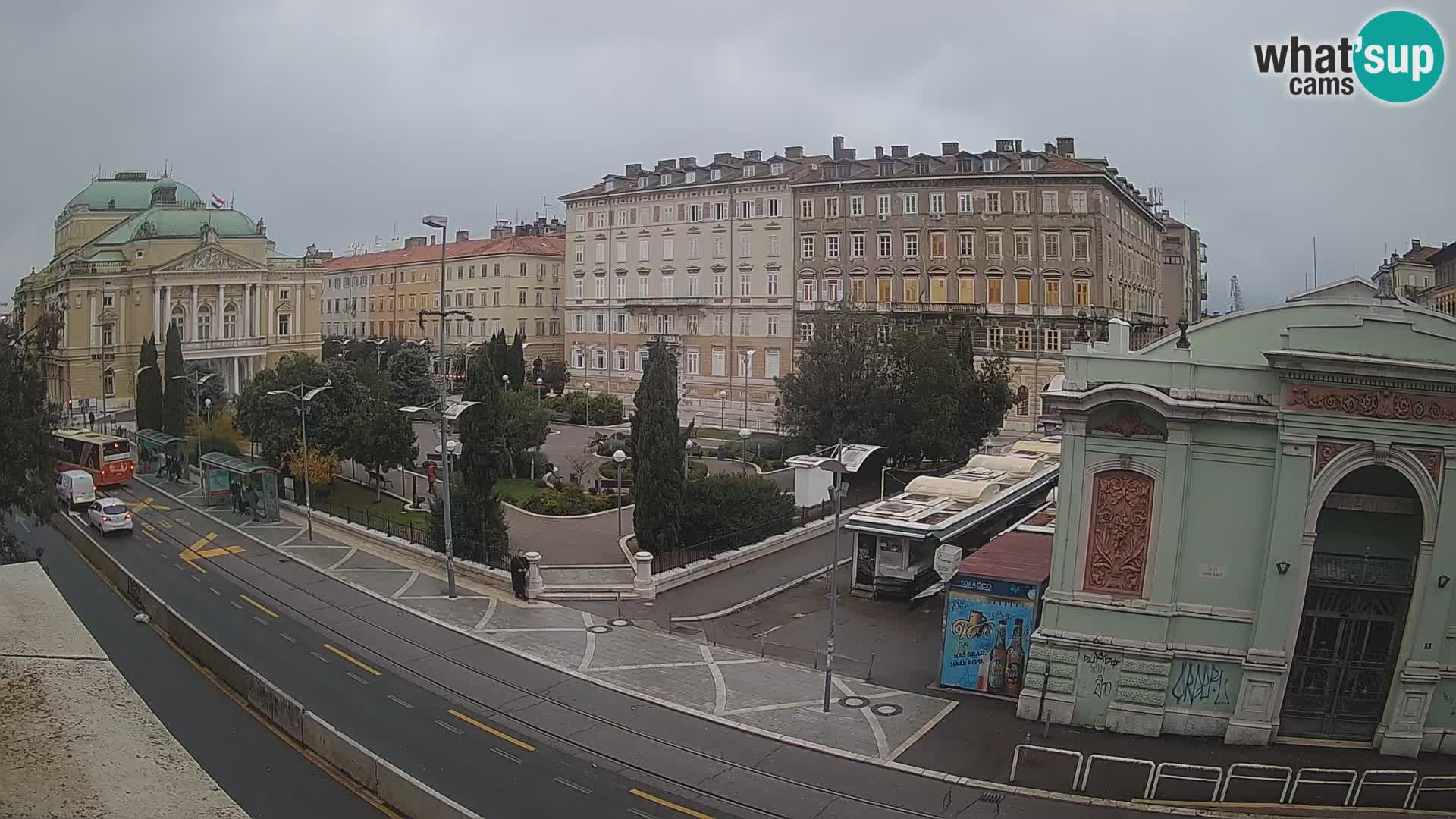 Webcam Rijeka – Parque i Teatro Nacional Croato Ivan pl. Zajc