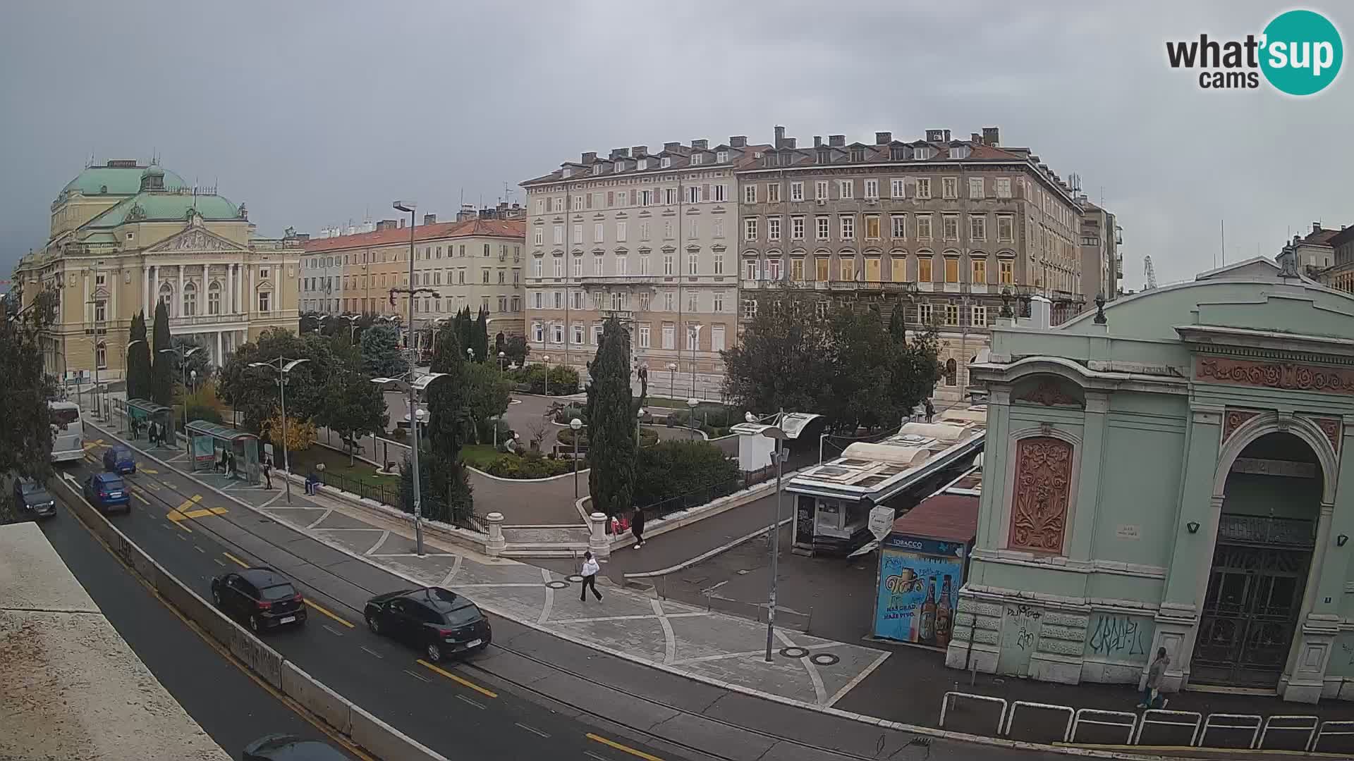 Webcam Fiume – Parco e Teatro nazionale Croato Ivan pl. Zajc