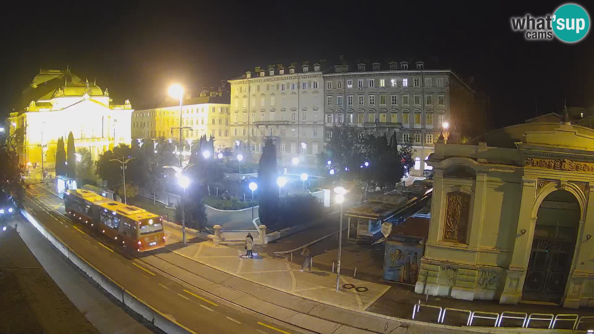 Webcam Rijeka – Parque i Teatro Nacional Croato Ivan pl. Zajc