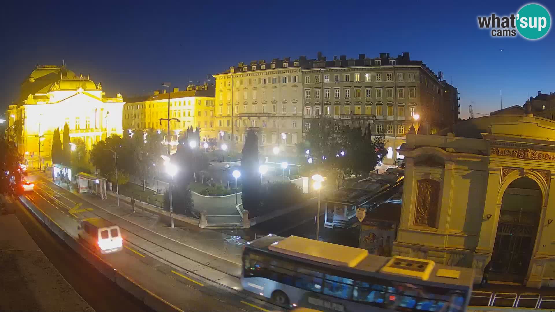 Webcam Rijeka – Parque i Teatro Nacional Croato Ivan pl. Zajc