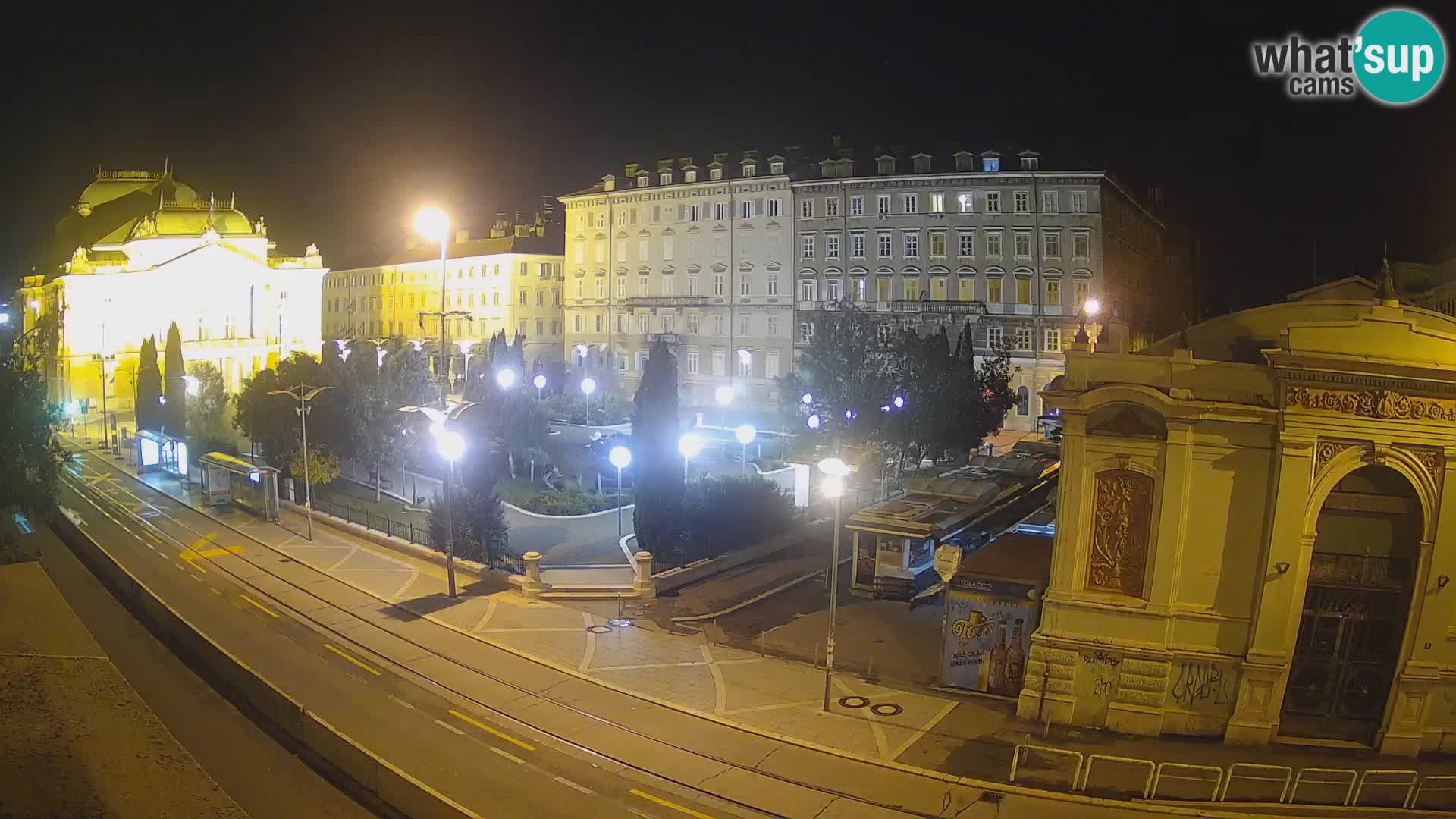 Webcam Rijeka – Parque i Teatro Nacional Croato Ivan pl. Zajc