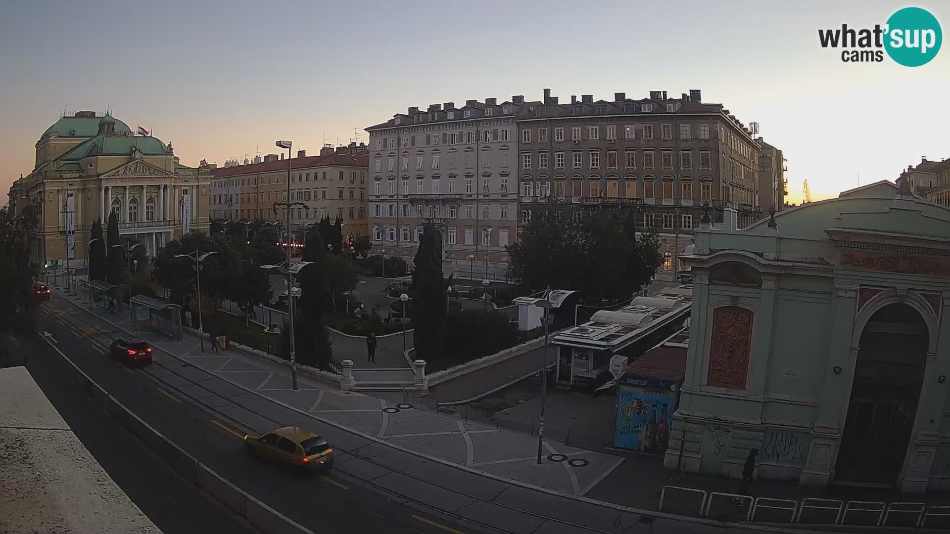 Webcam Rijeka – Park and  Croatian National Theatre Ivan pl. Zajc