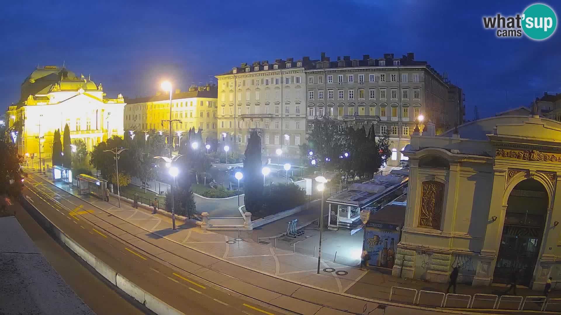 Webcam Fiume – Parco e Teatro nazionale Croato Ivan pl. Zajc