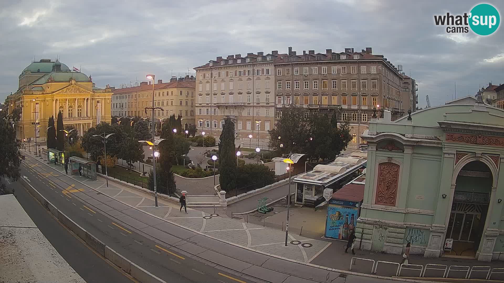 Webcam Fiume – Parco e Teatro nazionale Croato Ivan pl. Zajc