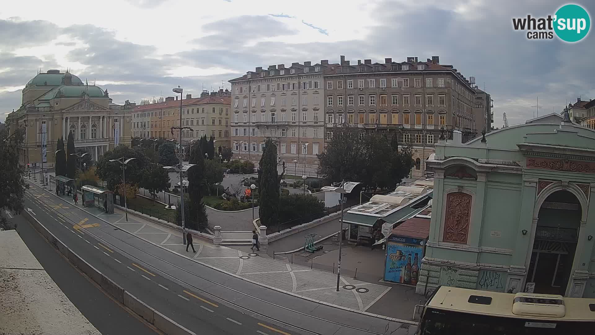 Webcam Rijeka – Park and  Croatian National Theatre Ivan pl. Zajc