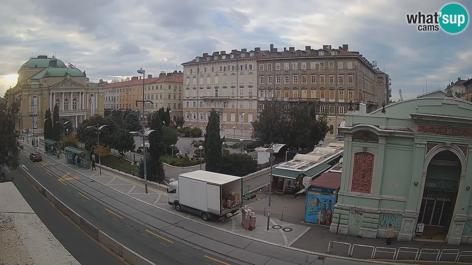 Webkam Rijeka – Park i Hrvatsko narodno kazalište Ivana pl. Zajc