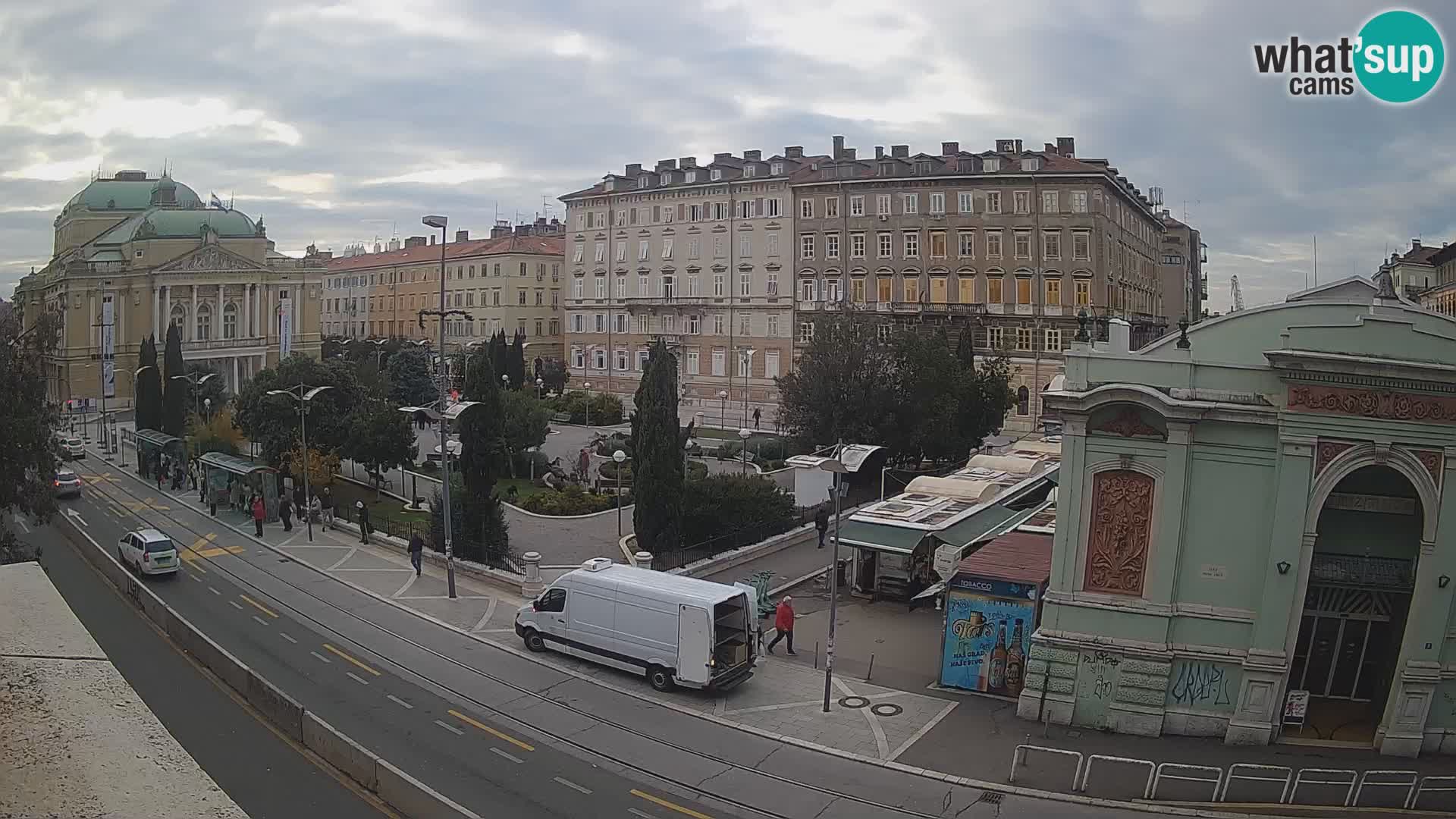 Webcam Rijeka – Park and  Croatian National Theatre Ivan pl. Zajc