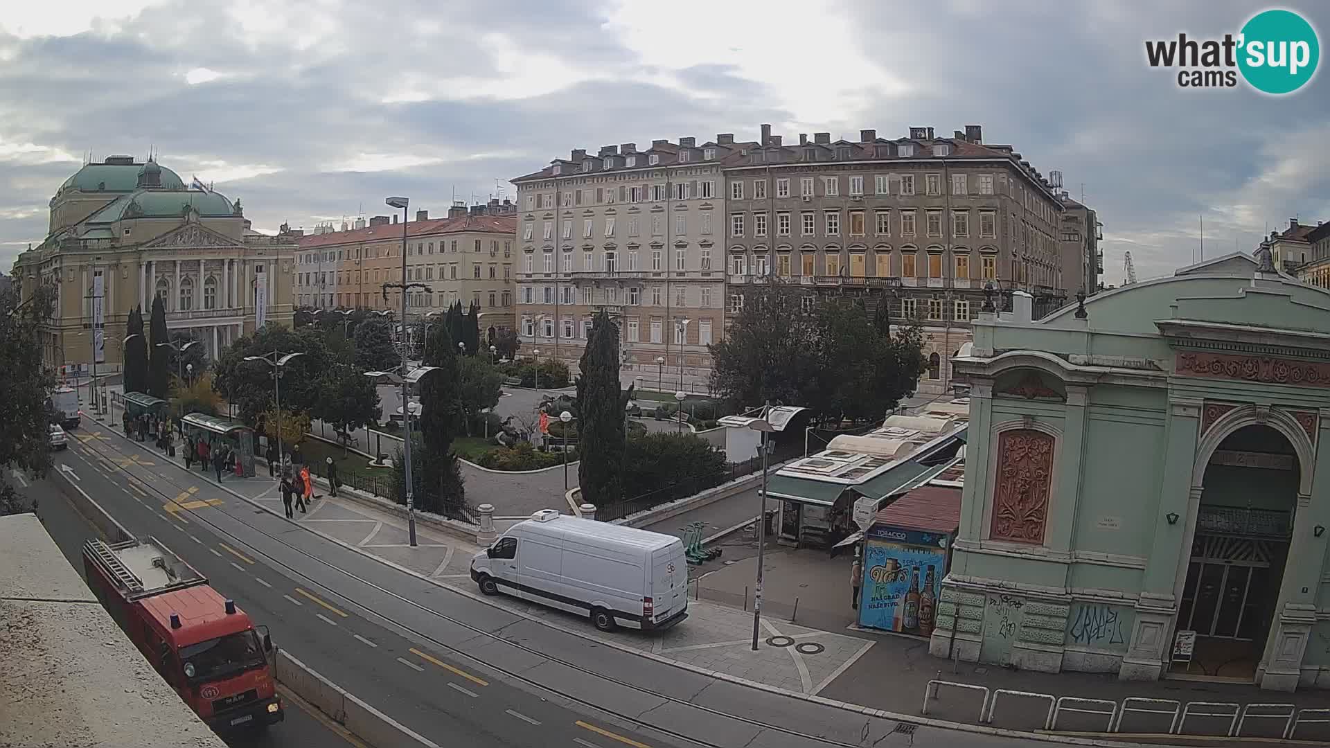 Webcam Rijeka – Park and  Croatian National Theatre Ivan pl. Zajc