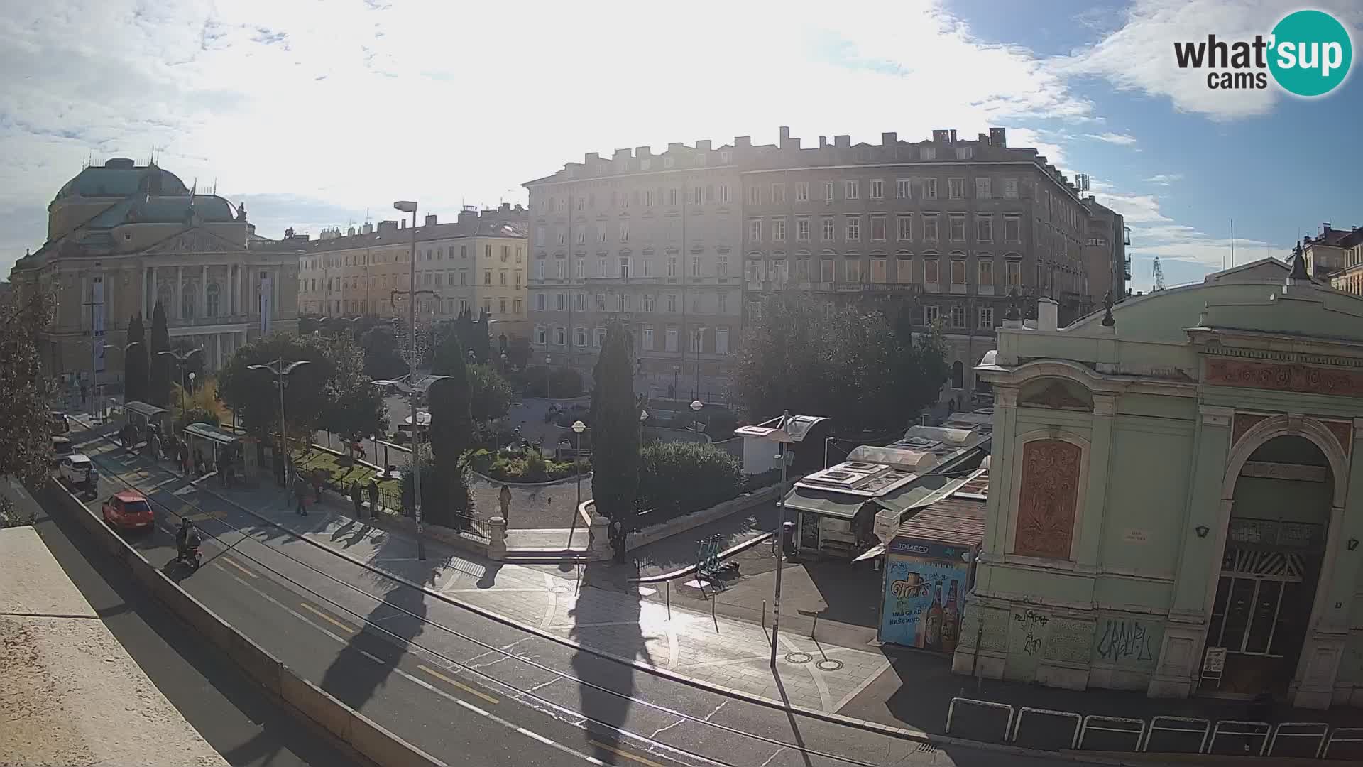 Webcam Rijeka – Park and  Croatian National Theatre Ivan pl. Zajc