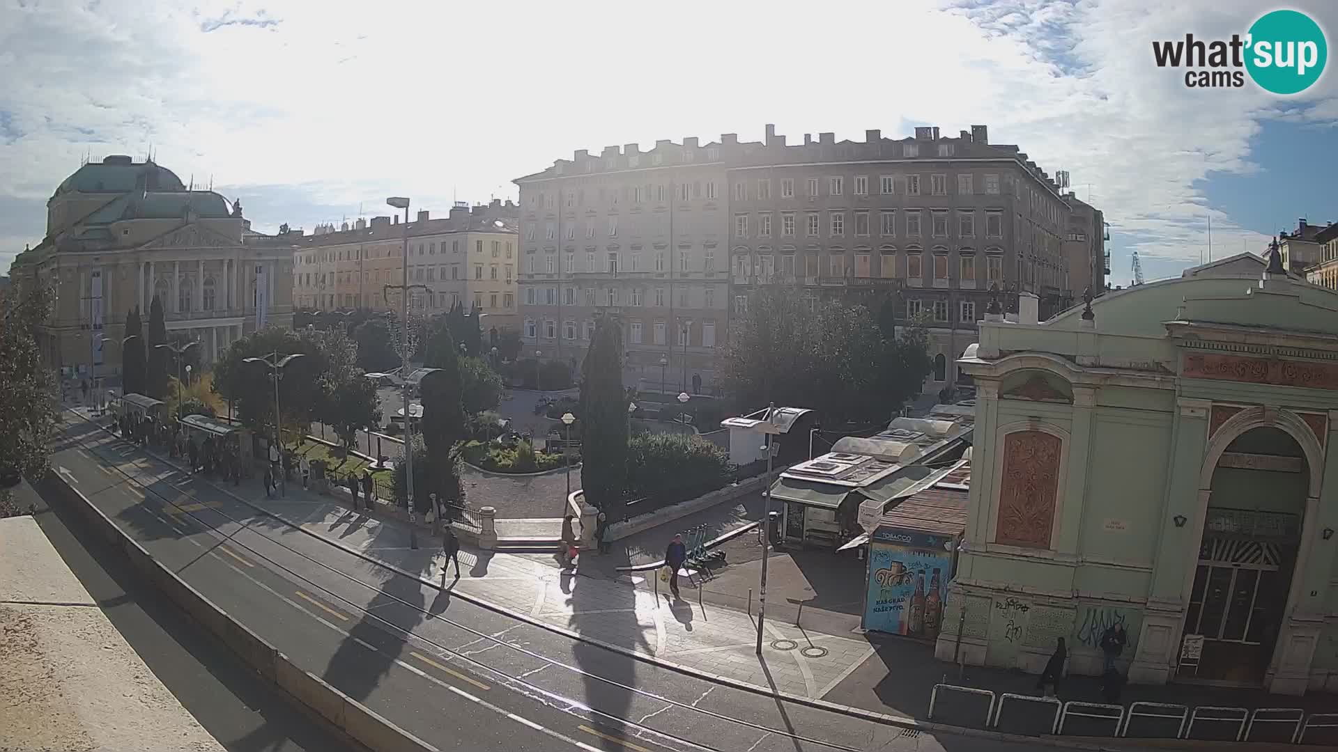 Webcam Rijeka – Park and  Croatian National Theatre Ivan pl. Zajc