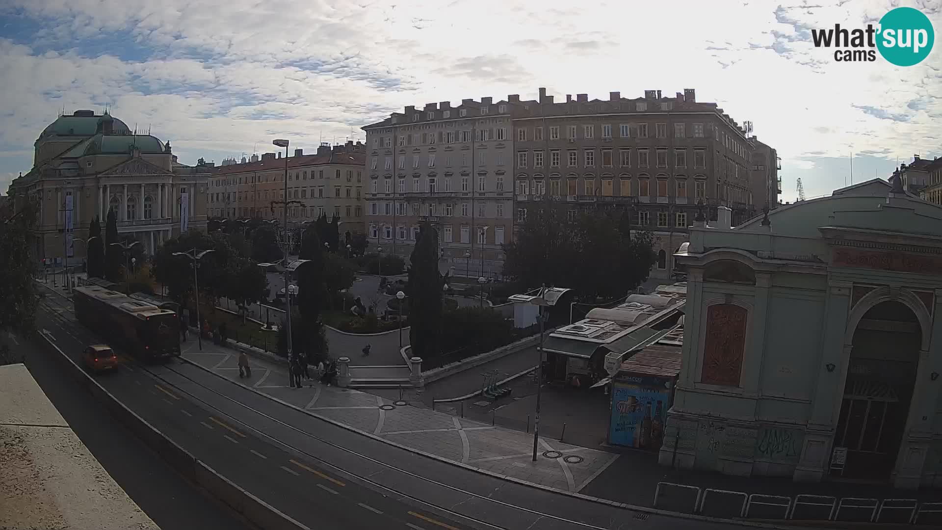 Webkam Rijeka – Park i Hrvatsko narodno kazalište Ivana pl. Zajc