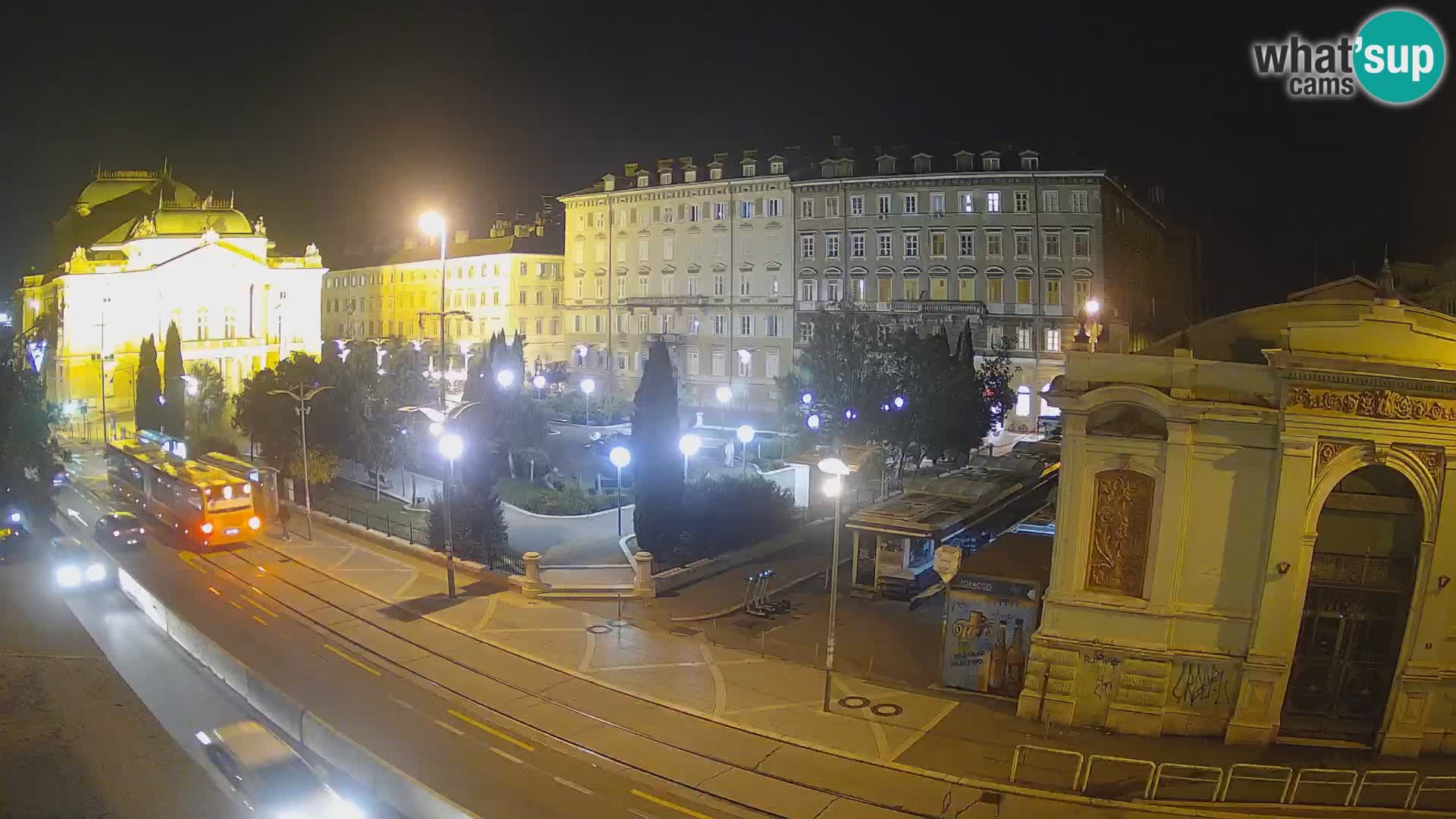 Webcam Rijeka – Parque i Teatro Nacional Croato Ivan pl. Zajc