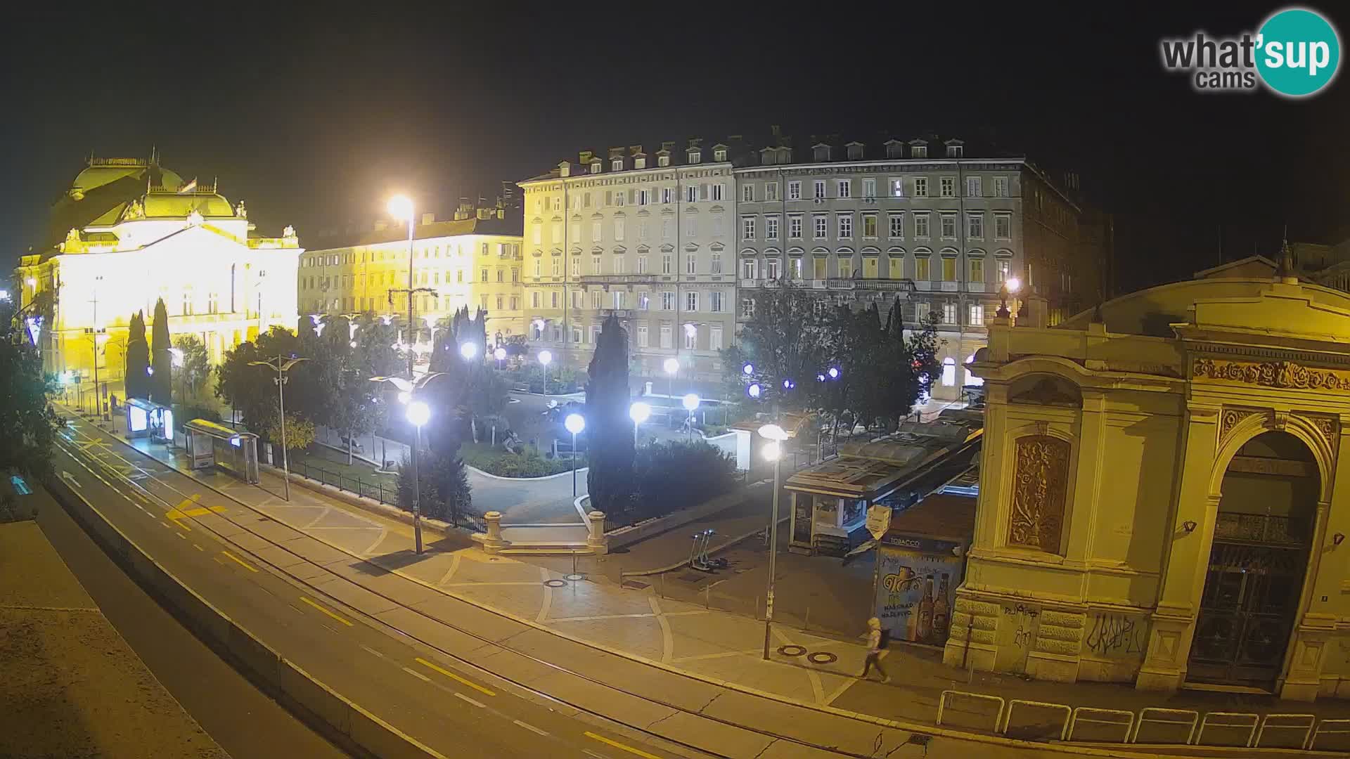 Webcam Rijeka – Park and  Croatian National Theatre Ivan pl. Zajc