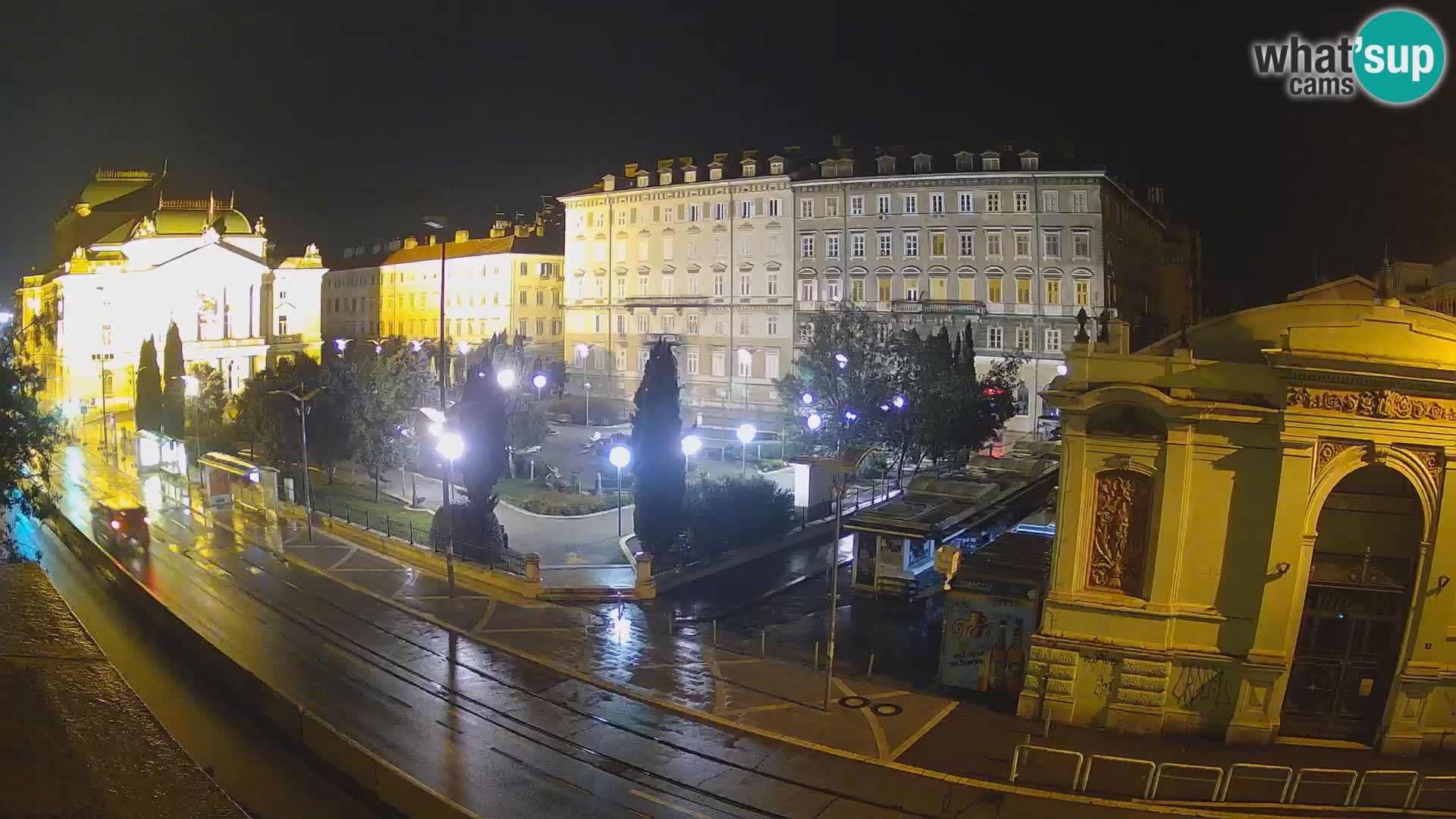 Webcam Rijeka – Parque i Teatro Nacional Croato Ivan pl. Zajc