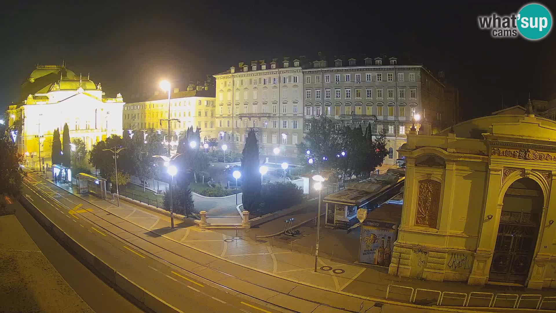 Webcam Rijeka – Park and  Croatian National Theatre Ivan pl. Zajc