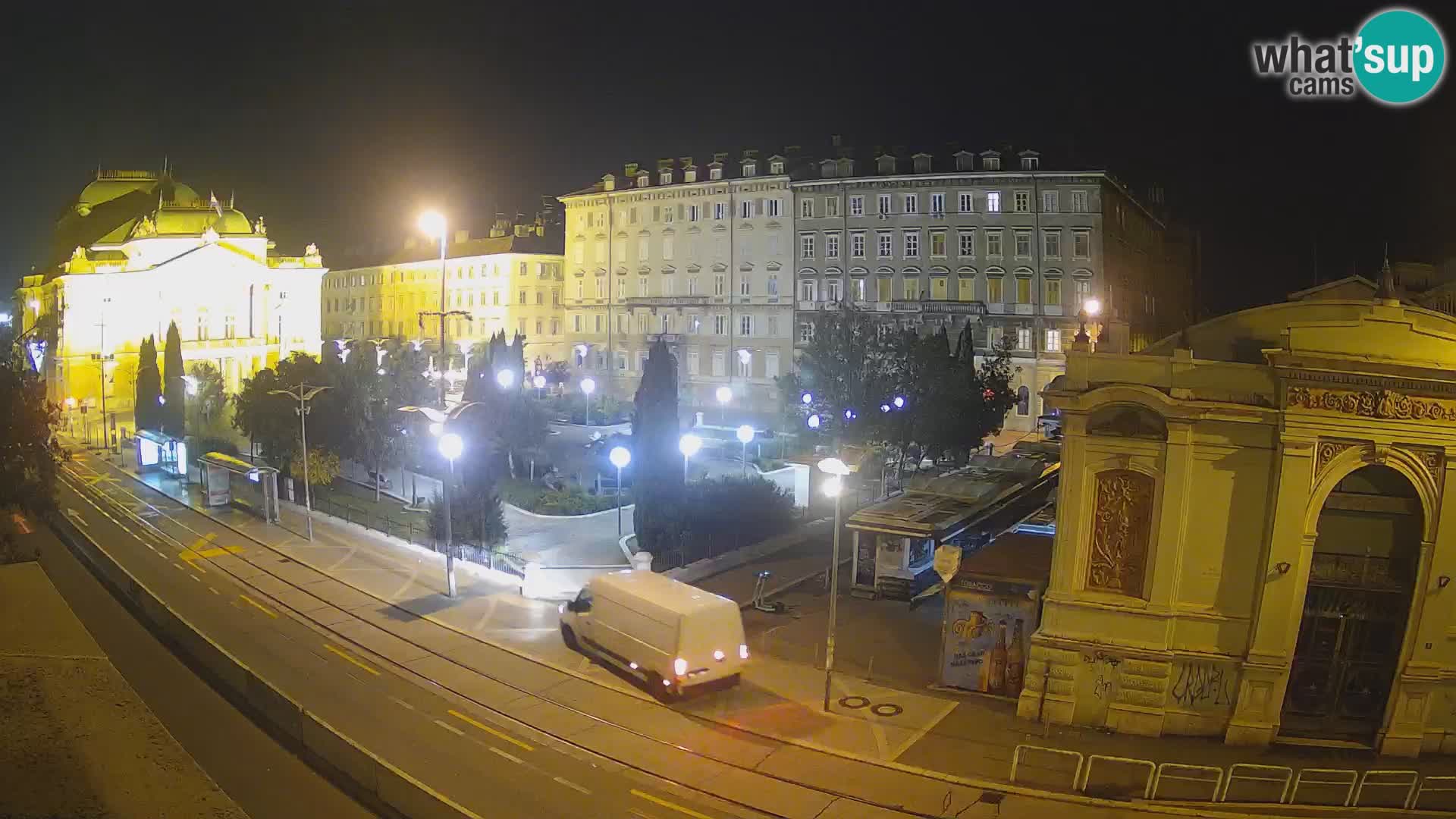 Webcam Rijeka – Park and  Croatian National Theatre Ivan pl. Zajc