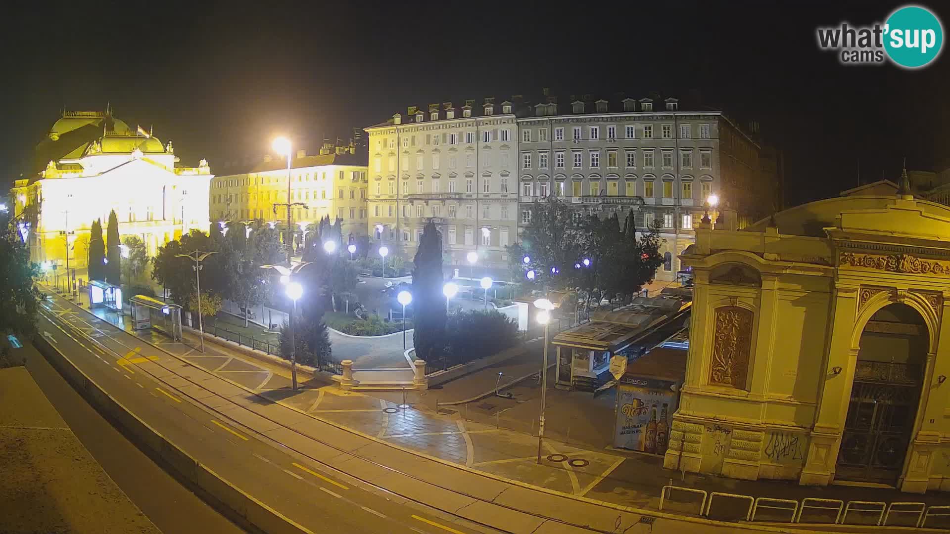 Webcam Rijeka – Parque i Teatro Nacional Croato Ivan pl. Zajc