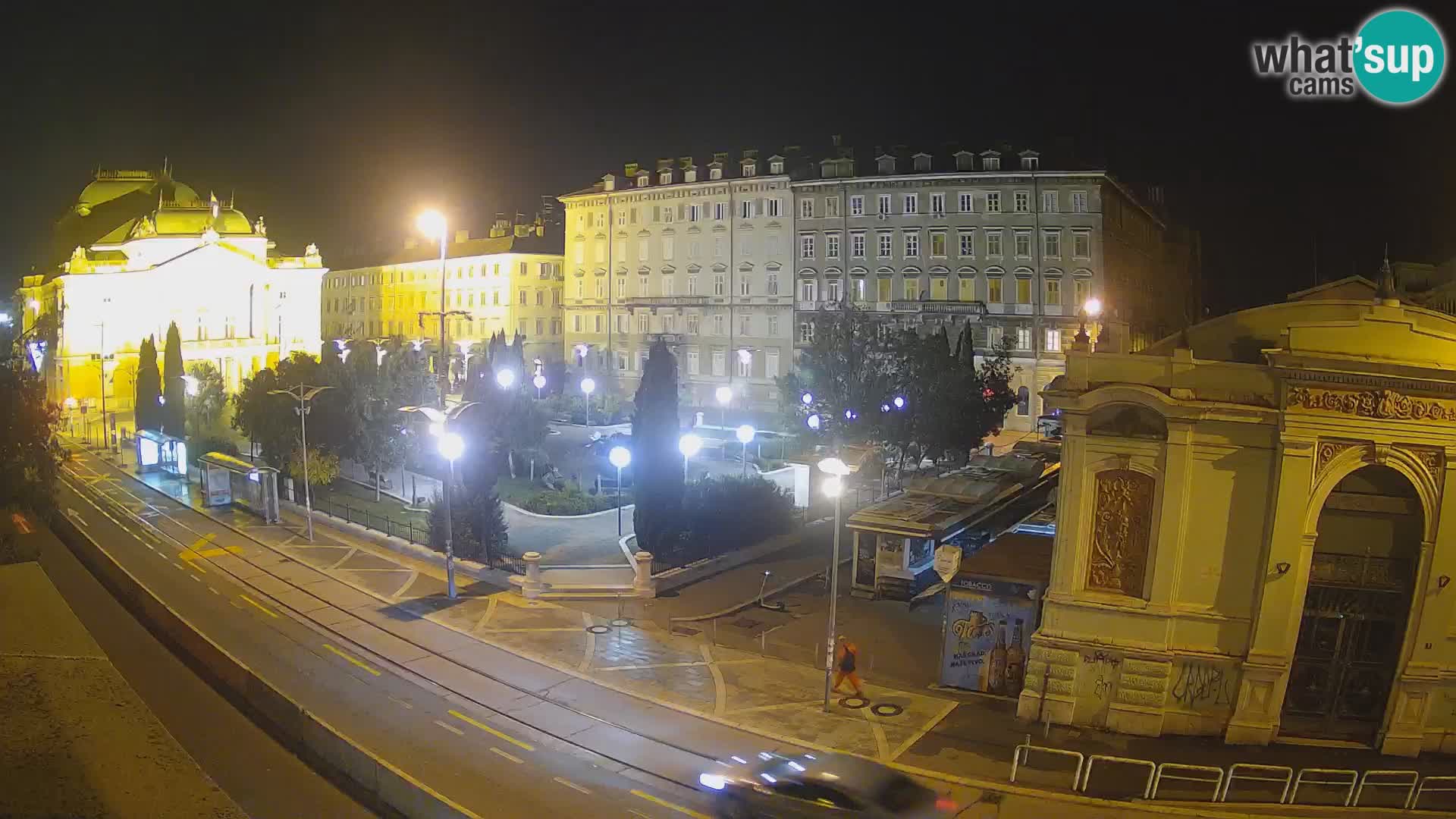 Webcam Rijeka – Park and  Croatian National Theatre Ivan pl. Zajc