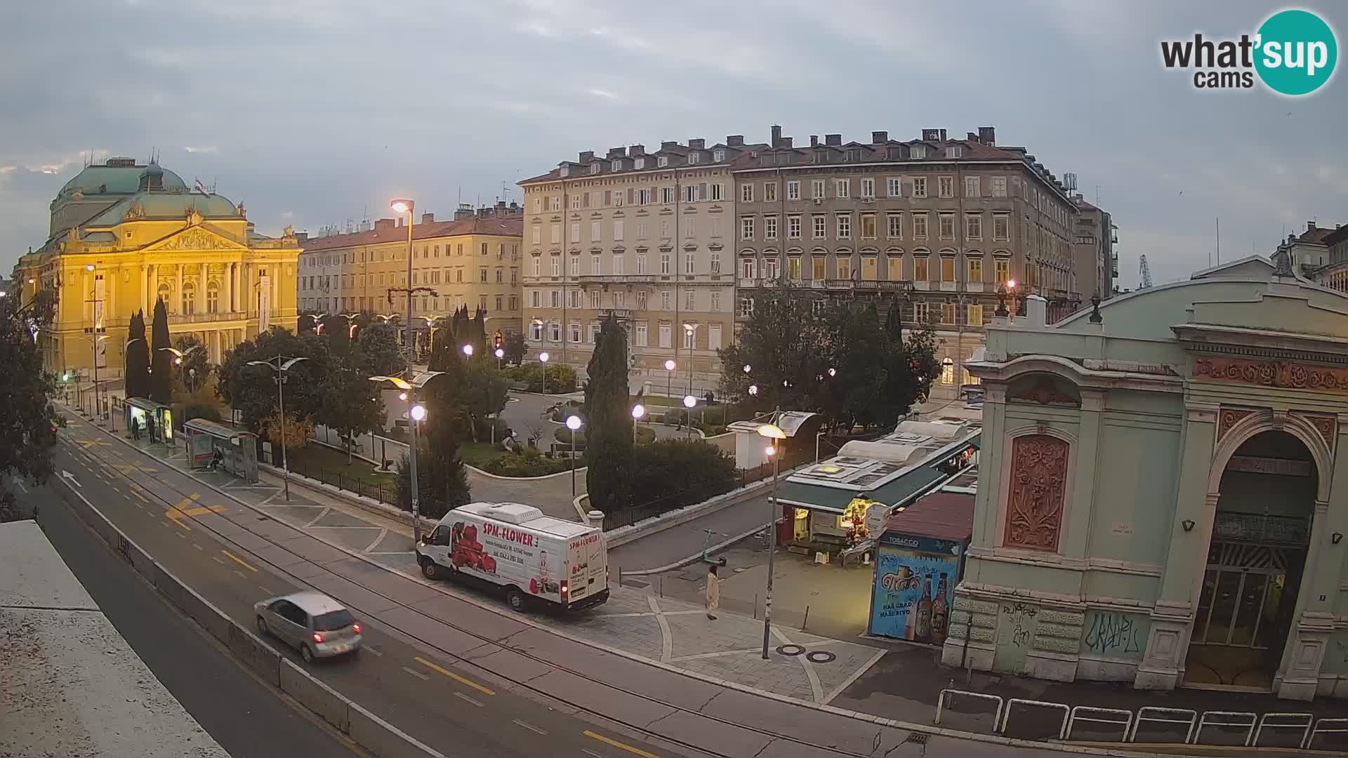 Webkam Rijeka – Park i Hrvatsko narodno kazalište Ivana pl. Zajc