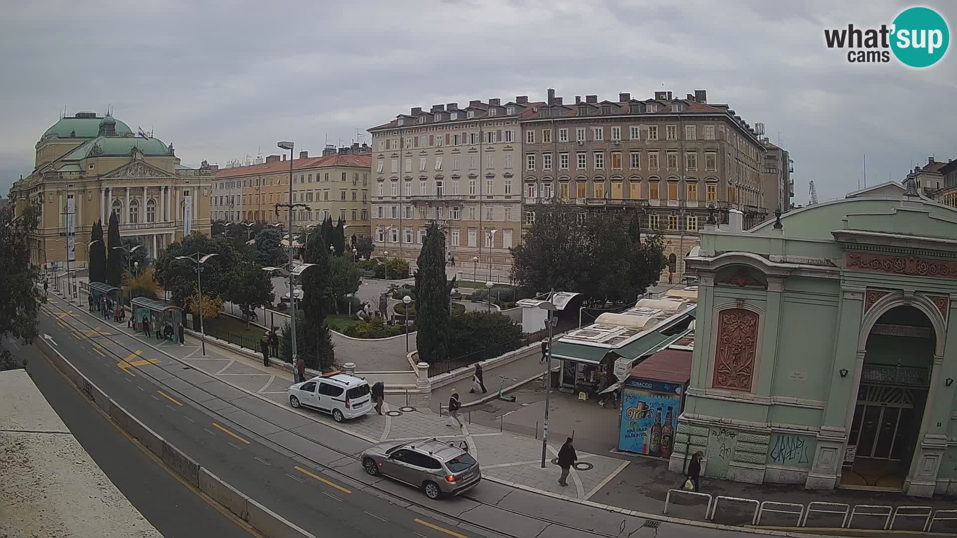 Webkam Rijeka – Park i Hrvatsko narodno kazalište Ivana pl. Zajc