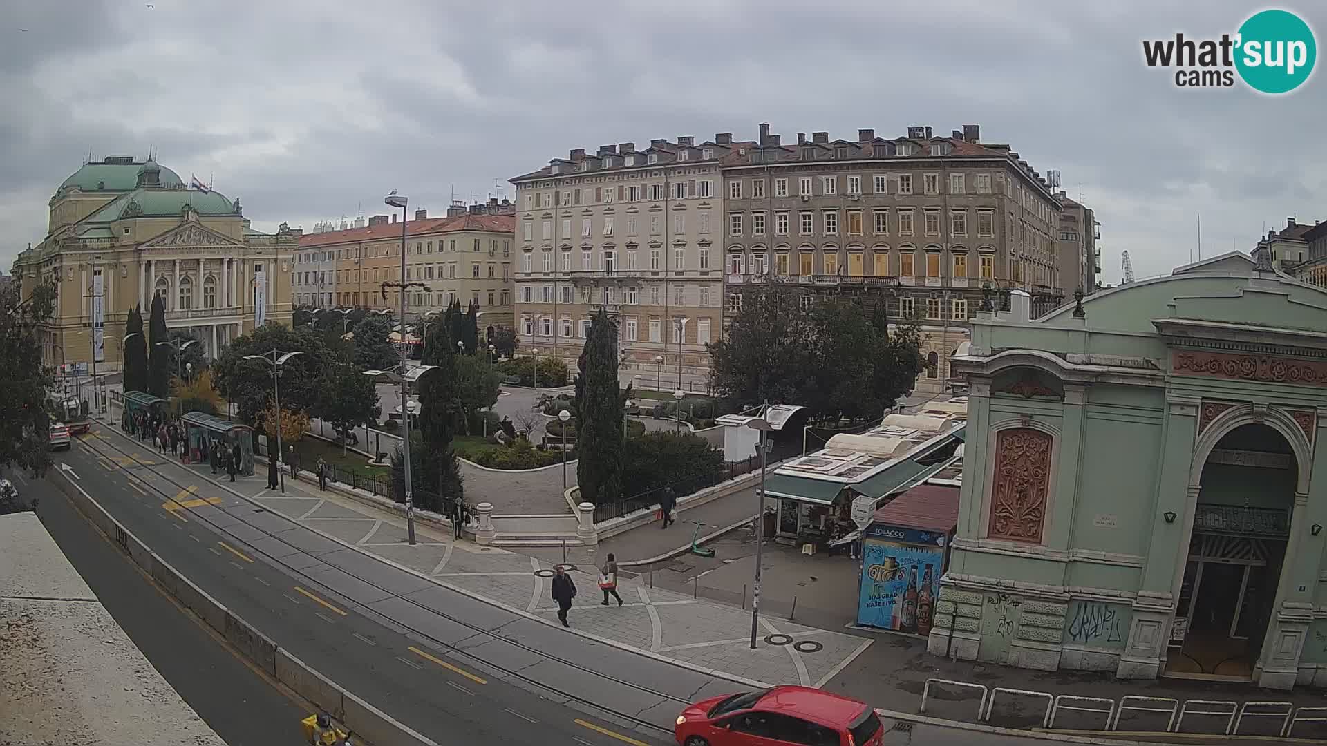 Webcam Rijeka – Parque i Teatro Nacional Croato Ivan pl. Zajc