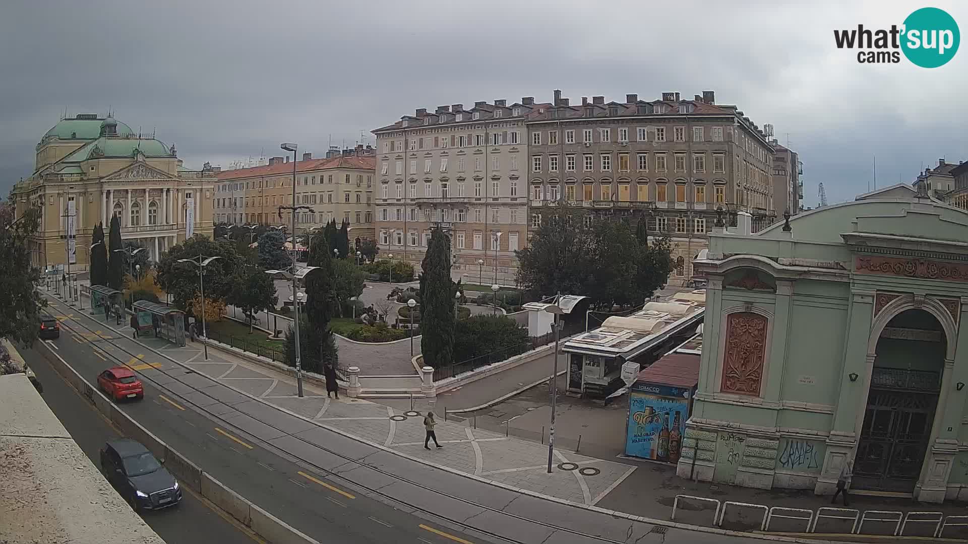 Webkam Rijeka – Park i Hrvatsko narodno kazalište Ivana pl. Zajc