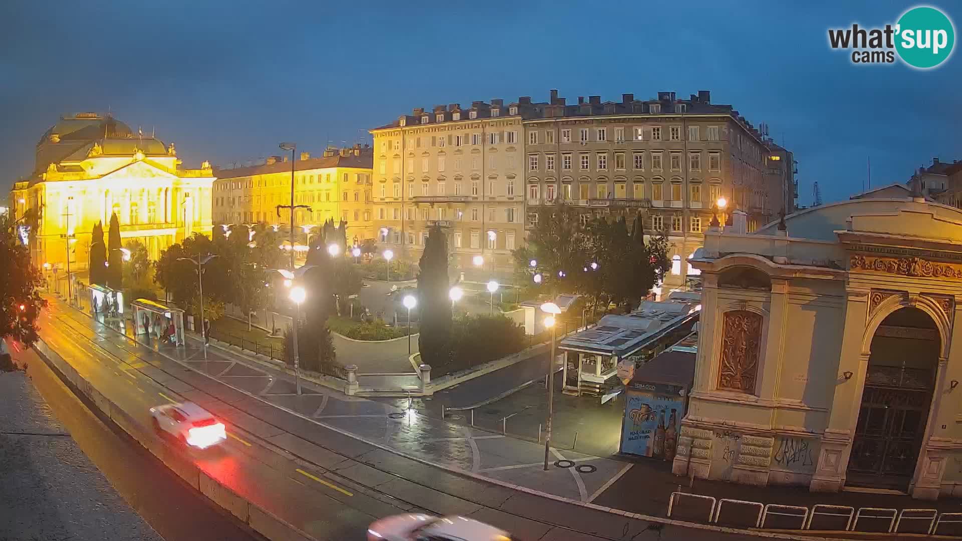 Webcam Rijeka – Parque i Teatro Nacional Croato Ivan pl. Zajc