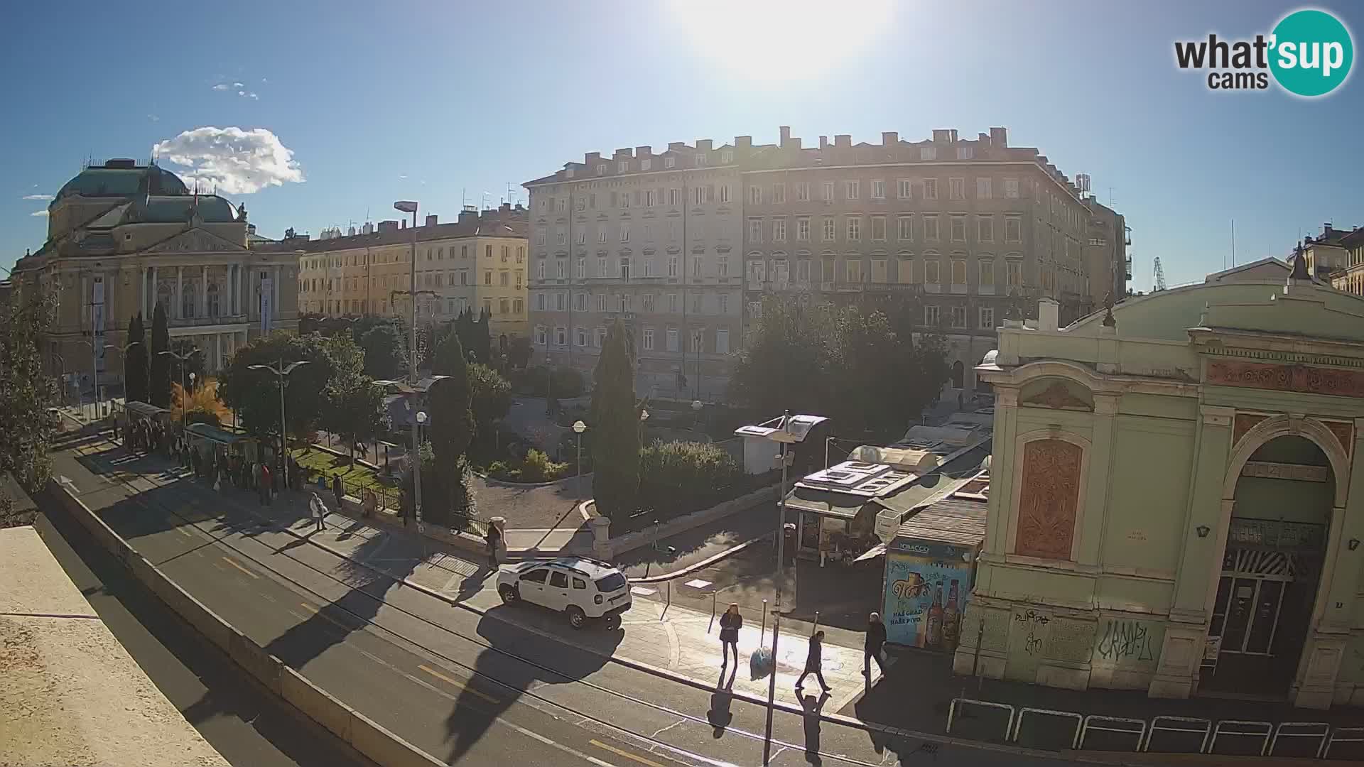 Webcam Rijeka – Park and  Croatian National Theatre Ivan pl. Zajc