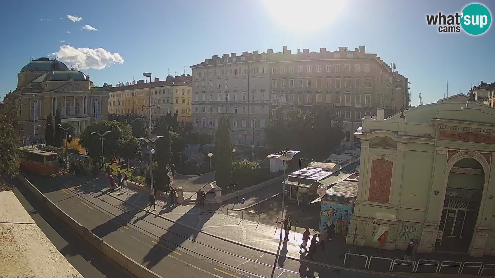 Webcam Rijeka – Park and  Croatian National Theatre Ivan pl. Zajc