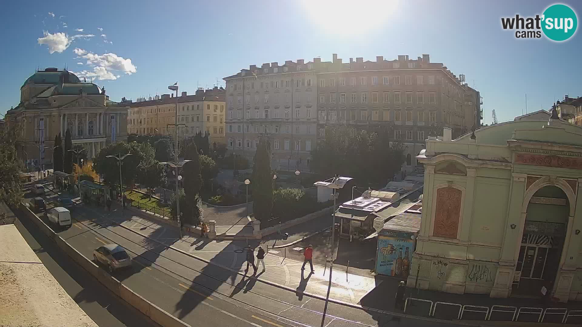 Webcam Rijeka – Parque i Teatro Nacional Croato Ivan pl. Zajc