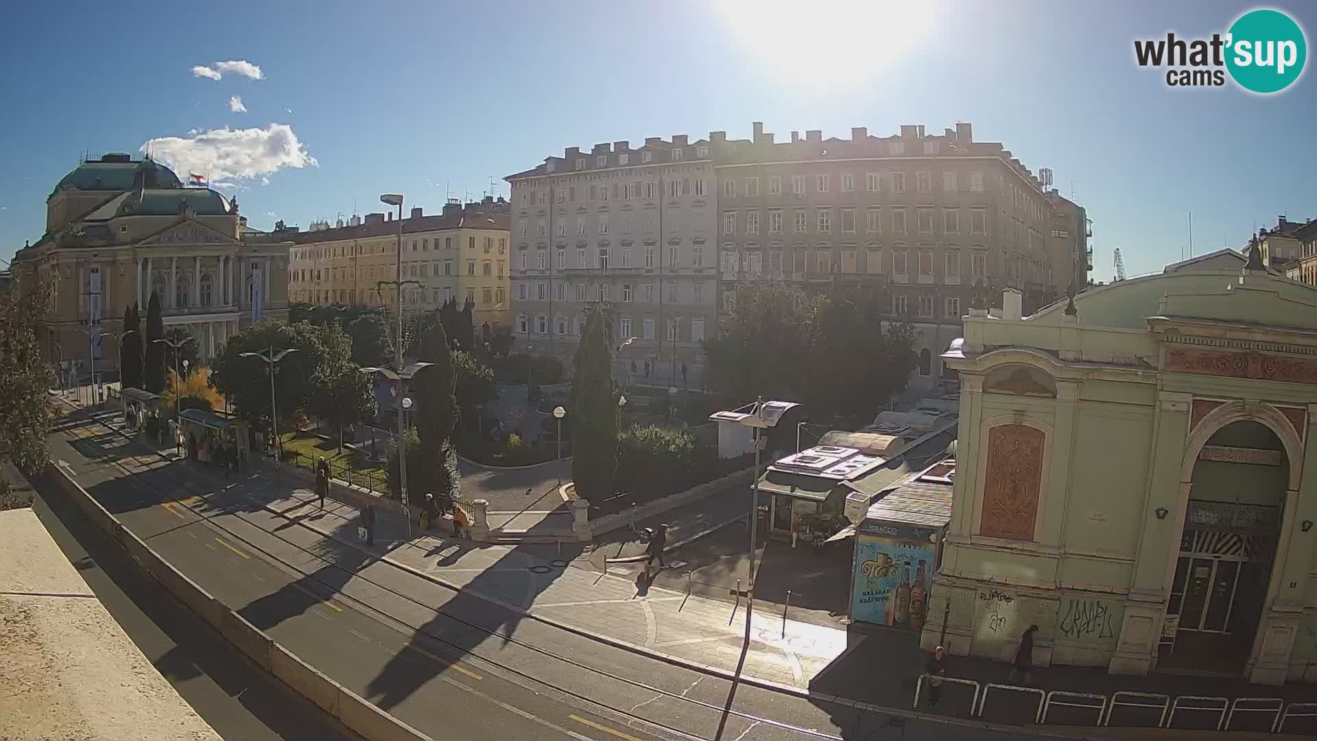 Webcam Rijeka – Parque i Teatro Nacional Croato Ivan pl. Zajc