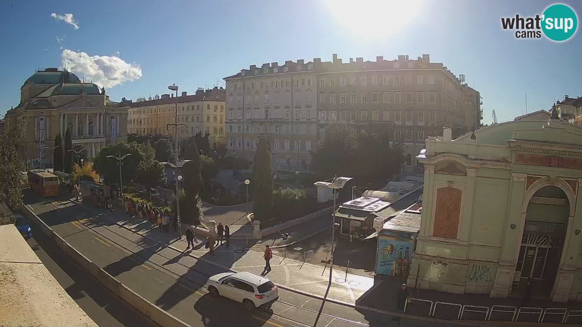 Webcam Rijeka – Parque i Teatro Nacional Croato Ivan pl. Zajc