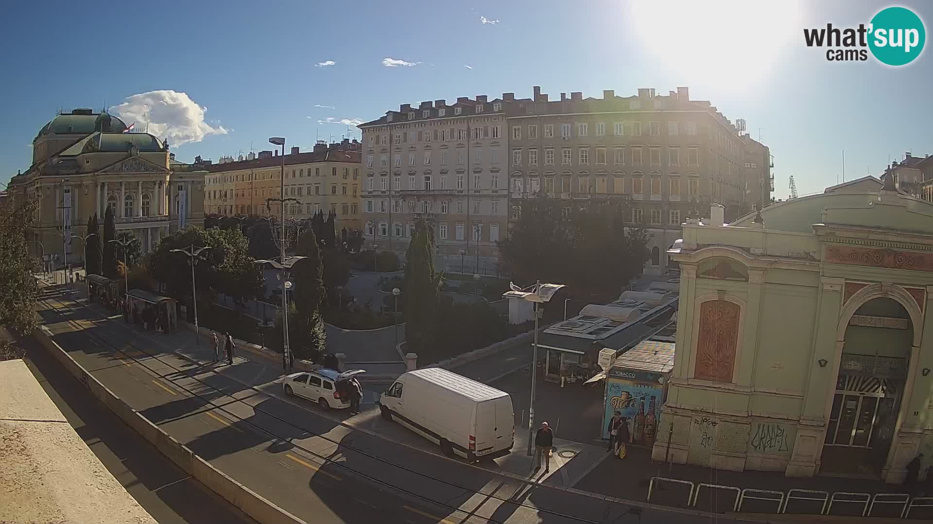 Webcam Rijeka – Parque i Teatro Nacional Croato Ivan pl. Zajc