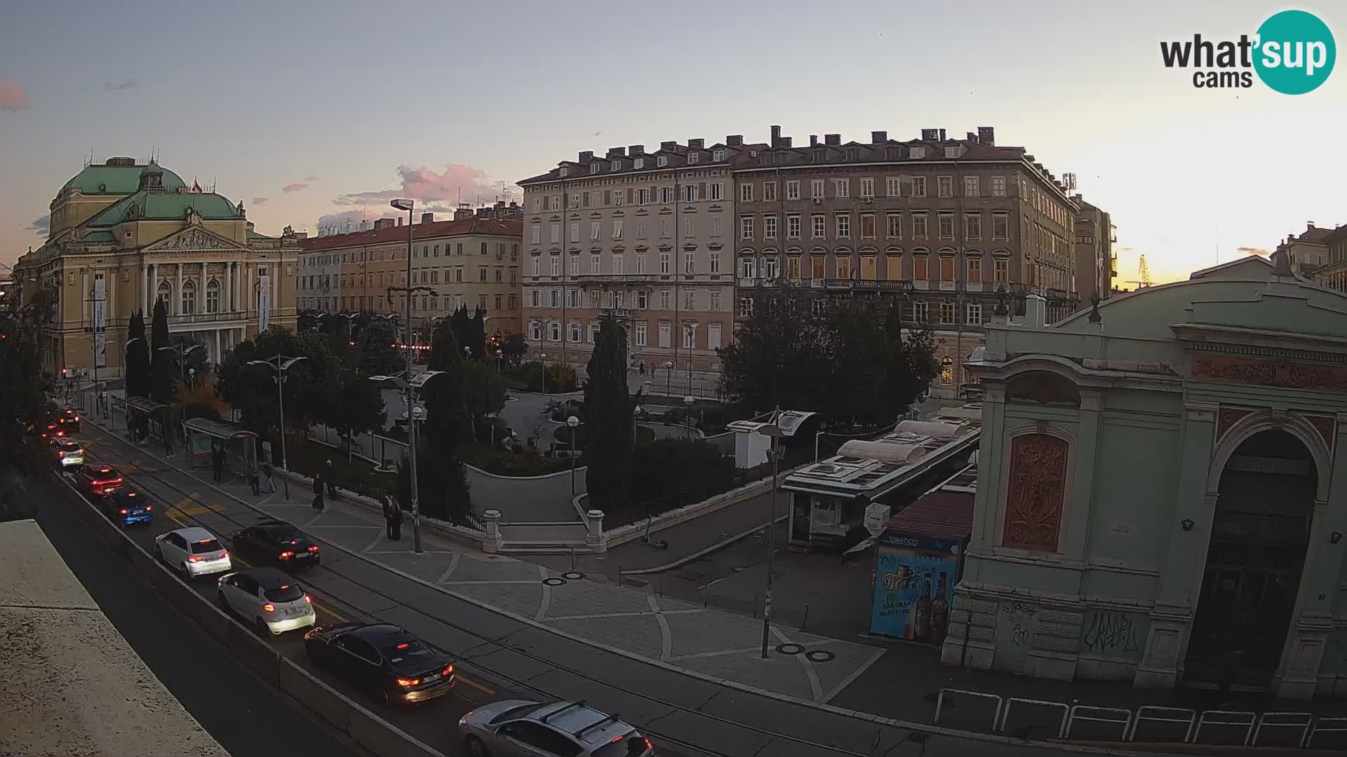 Webcam Rijeka – Park and  Croatian National Theatre Ivan pl. Zajc