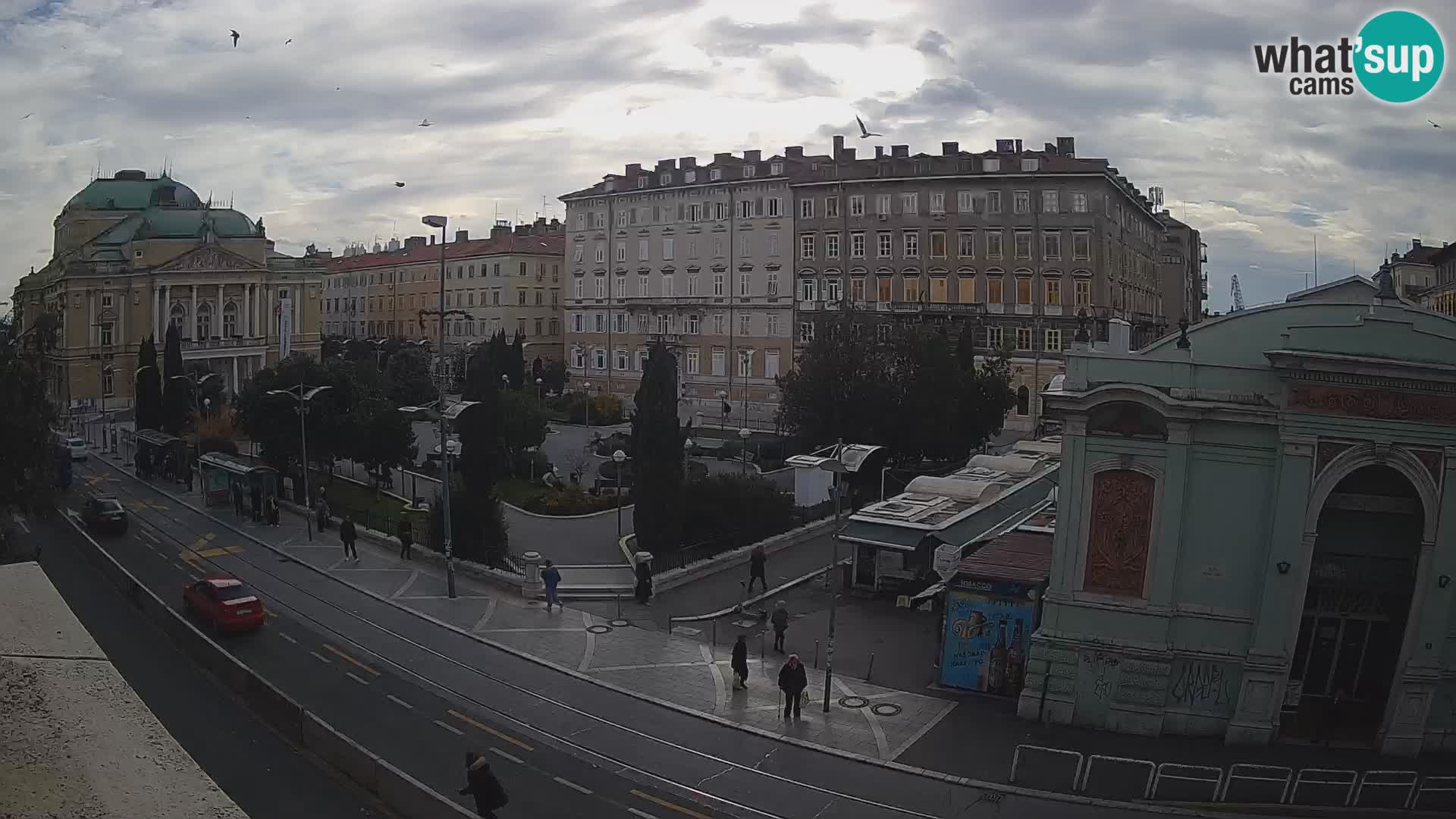 Webcam Rijeka – Parque i Teatro Nacional Croato Ivan pl. Zajc