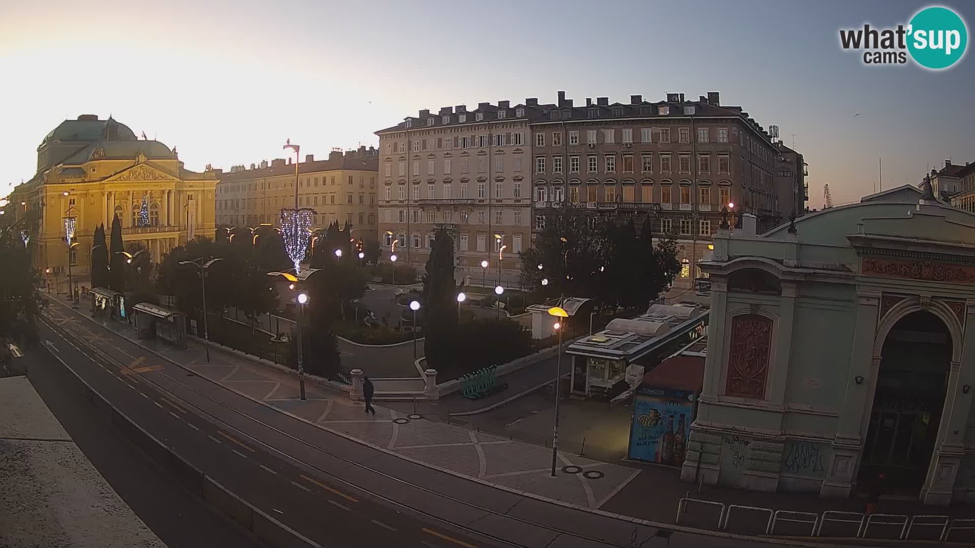 Webcam Rijeka – Park and  Croatian National Theatre Ivan pl. Zajc