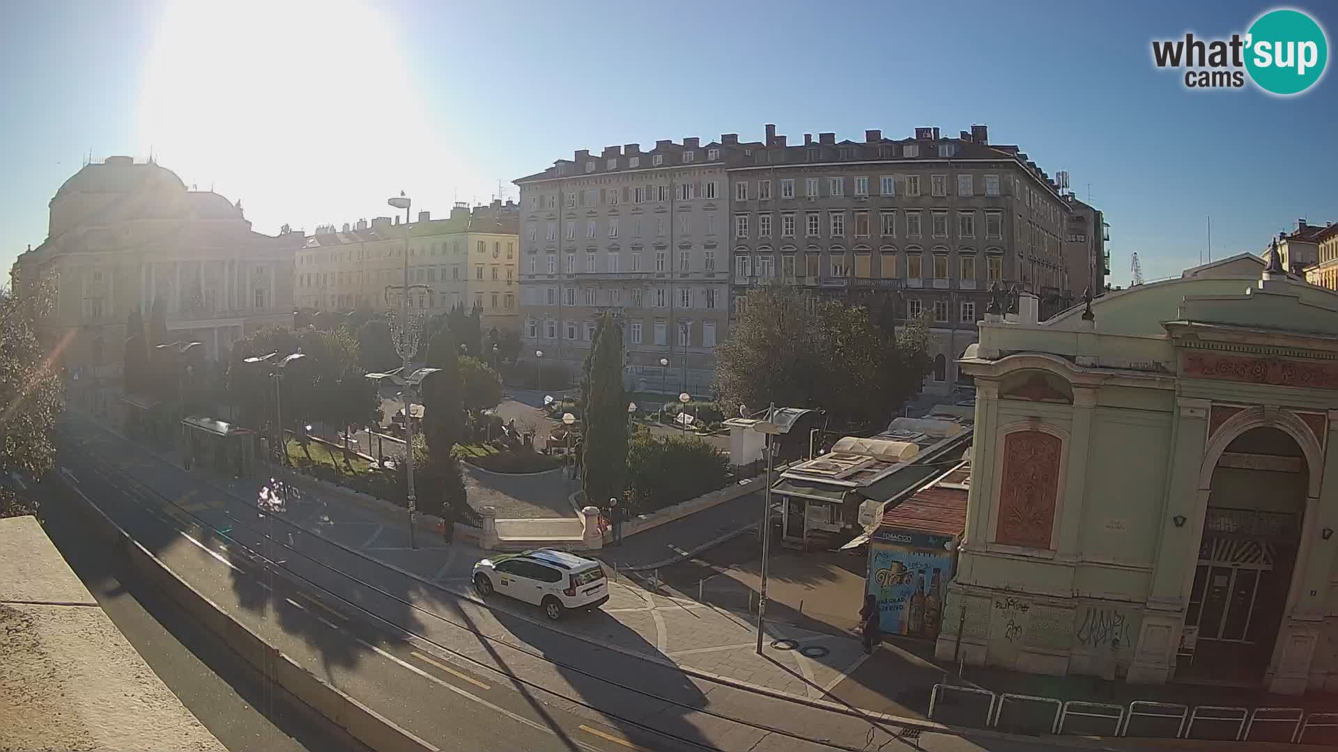 Webcam Rijeka – Park and  Croatian National Theatre Ivan pl. Zajc