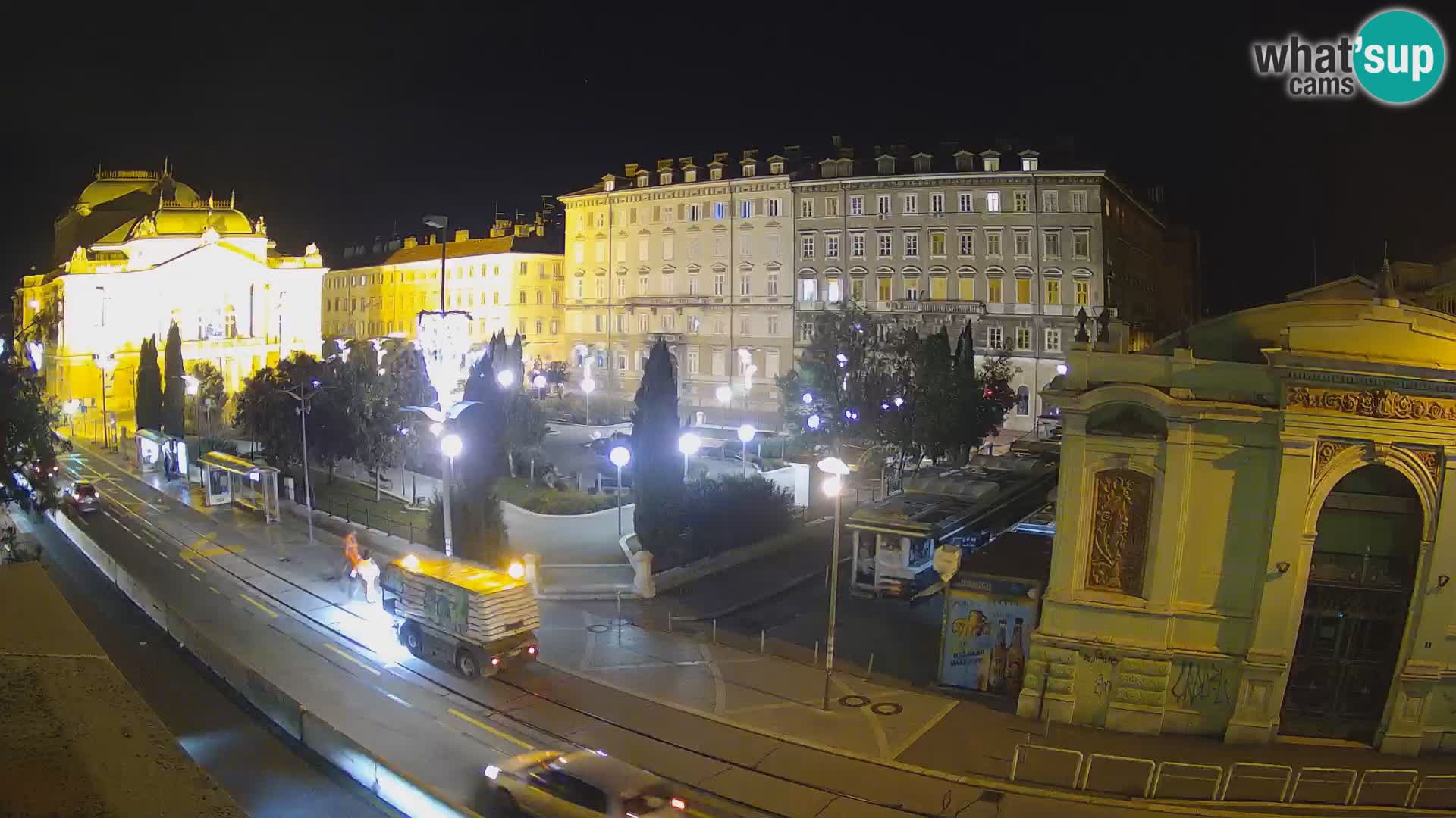 Webcam Rijeka – Park and  Croatian National Theatre Ivan pl. Zajc