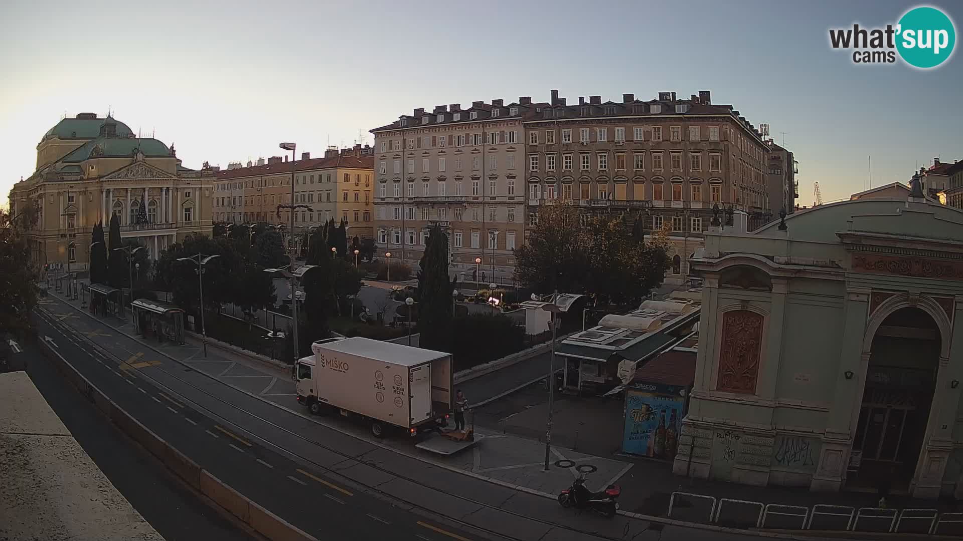 Webcam Rijeka – Park and  Croatian National Theatre Ivan pl. Zajc