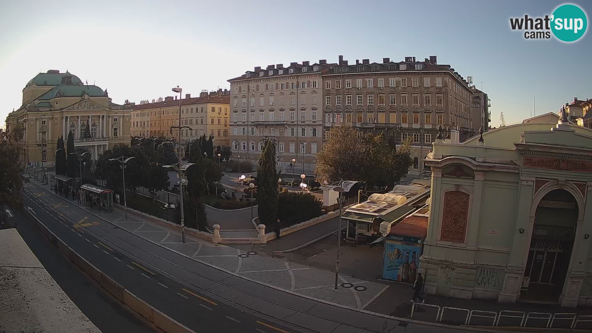 Webcam Rijeka – Park and  Croatian National Theatre Ivan pl. Zajc