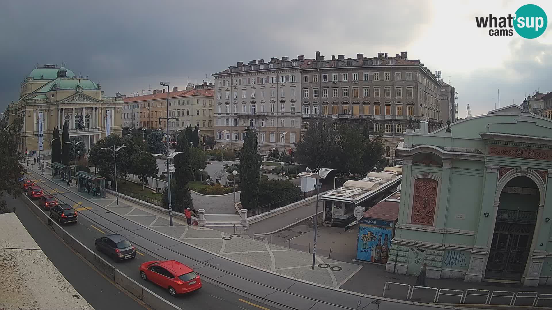 Webcam Rijeka – Parque i Teatro Nacional Croato Ivan pl. Zajc