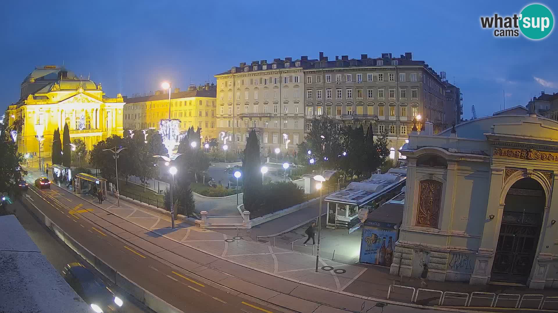 Webkam Rijeka – Park i Hrvatsko narodno kazalište Ivana pl. Zajc