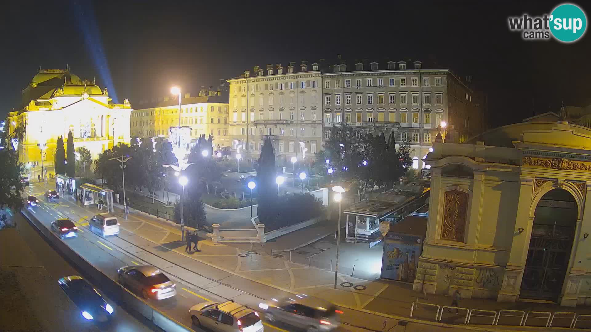 Webcam Rijeka – Parque i Teatro Nacional Croato Ivan pl. Zajc